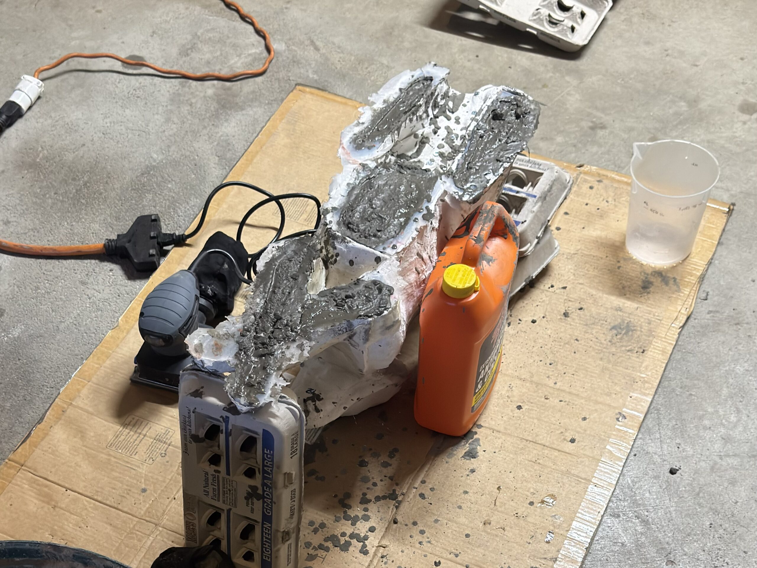 First concrete pour setup