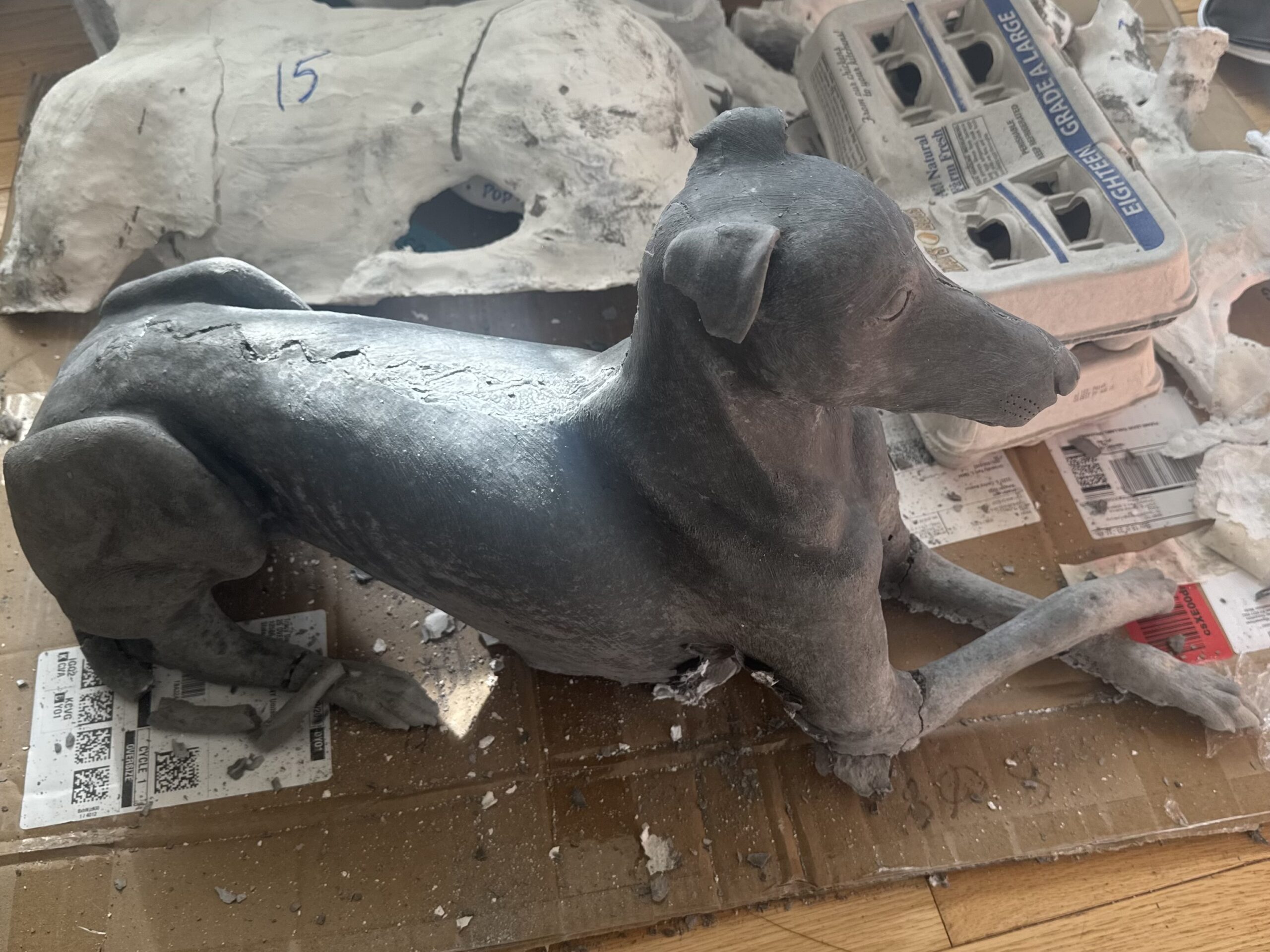 Early cast coming out of the mold